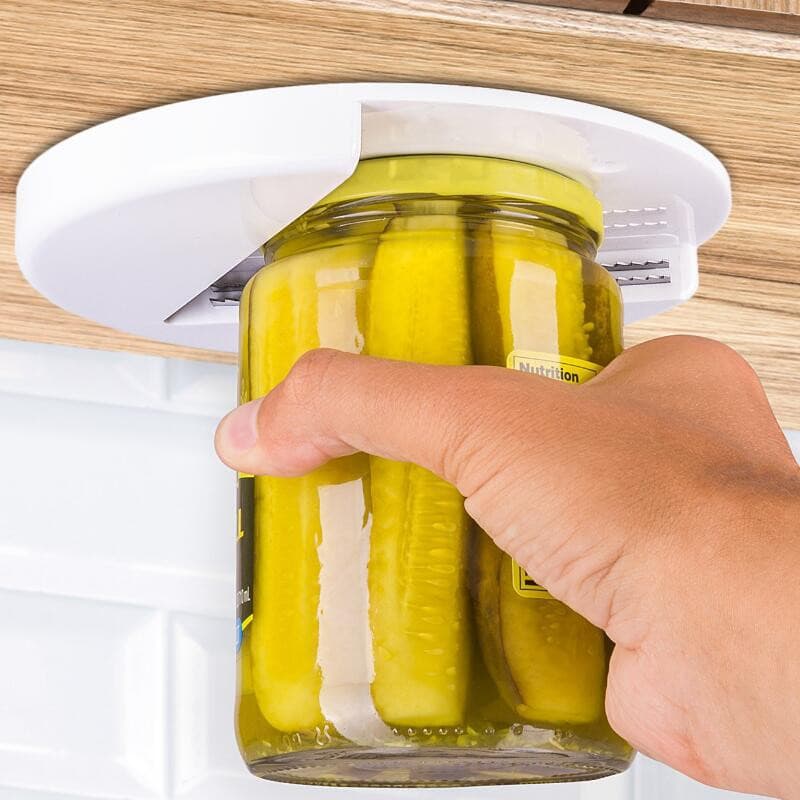 Jar Opener  Under Cabinet Jar Lid & Bottle Opener - Opens Any Size Ja