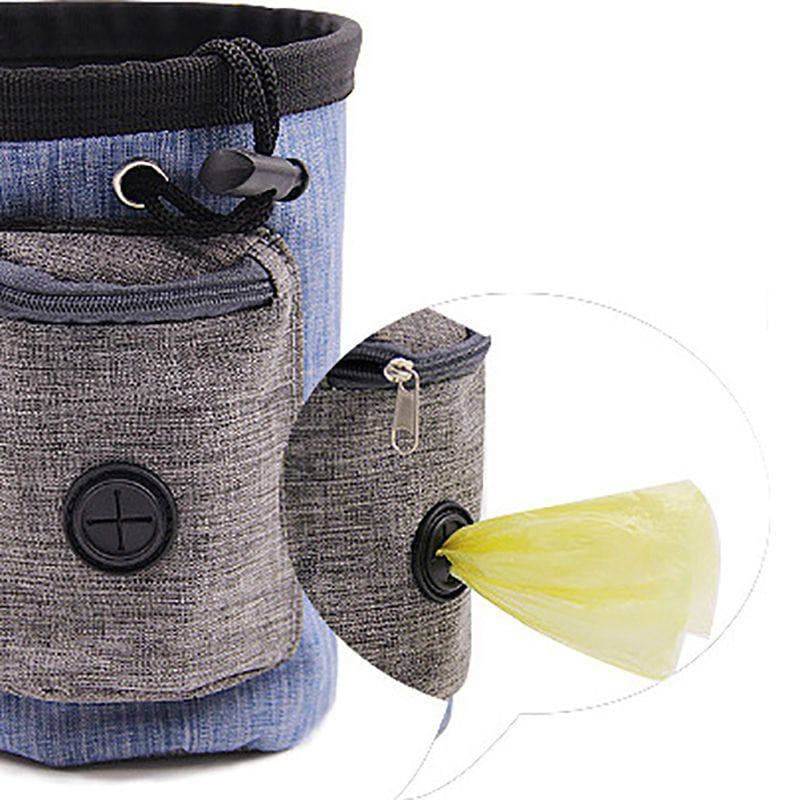 Dog Treat Pouch with Adjustable Waist Belt | Dog Treat Bag for Training | Dog Walking Bag with Poop Bag dispenser | Pockets for phone.