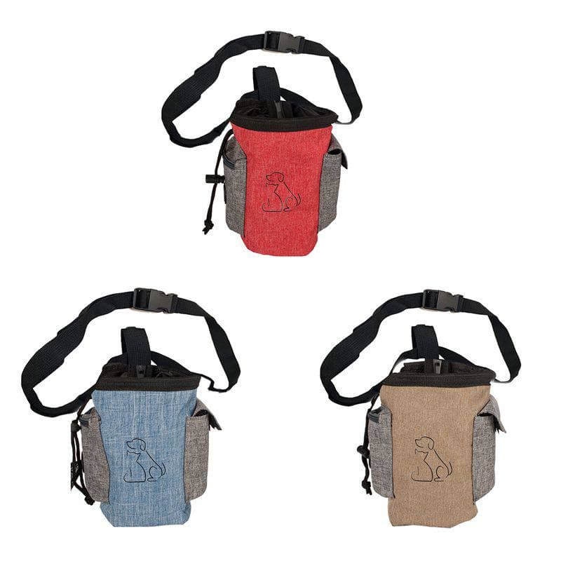 Dog Treat Pouch with Adjustable Waist Belt | Dog Treat Bag for Training | Dog Walking Bag with Poop Bag dispenser | Pockets for phone.