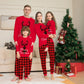Christmas Family Matching Pajamas Set Christmas Holiday PJs Elk Top.