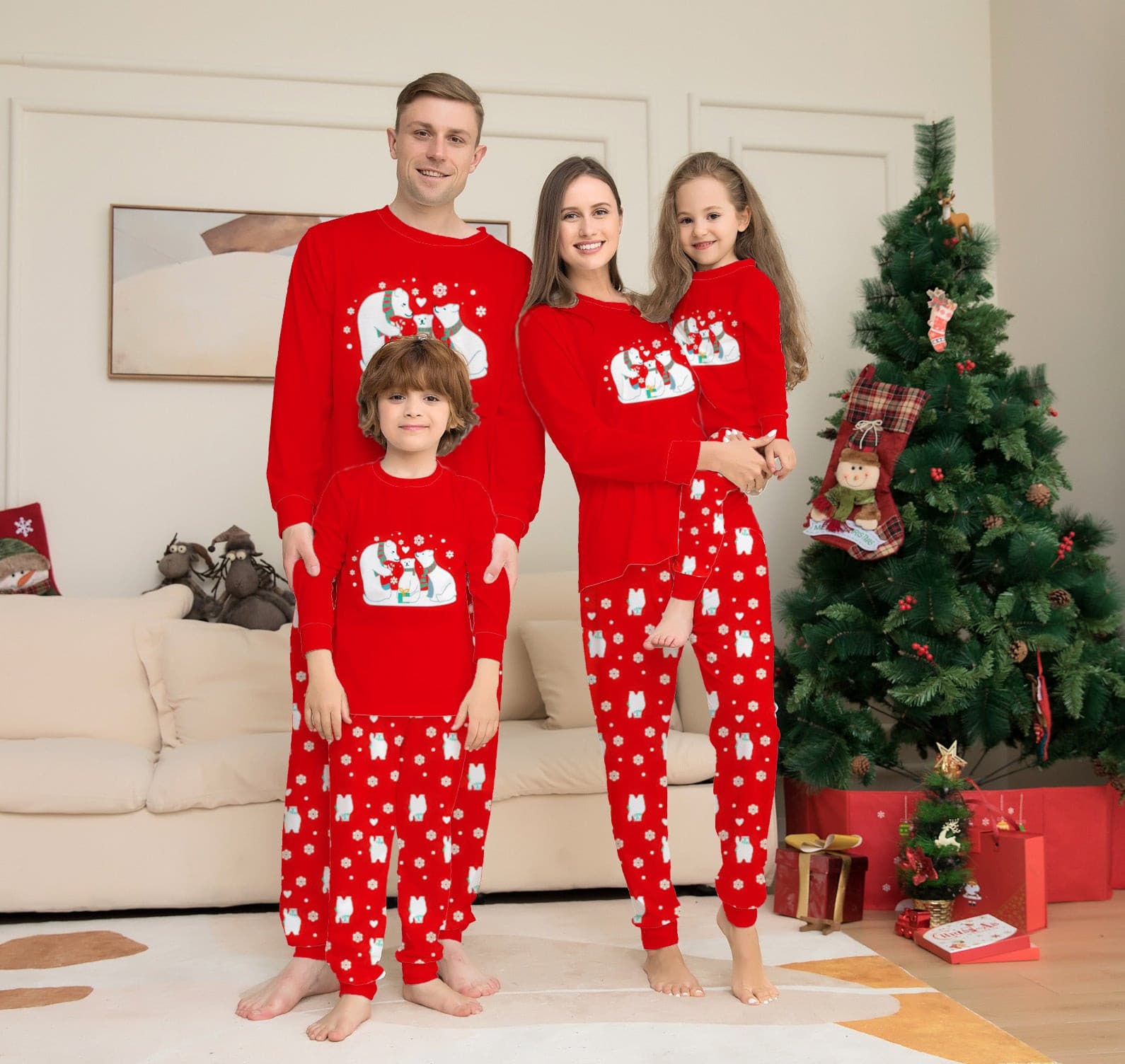 Christmas Family Pajamas Matching Sets Christmas Sleepwear Parent-Child Pjs Outfit For Christmas Holiday Xmas Party.