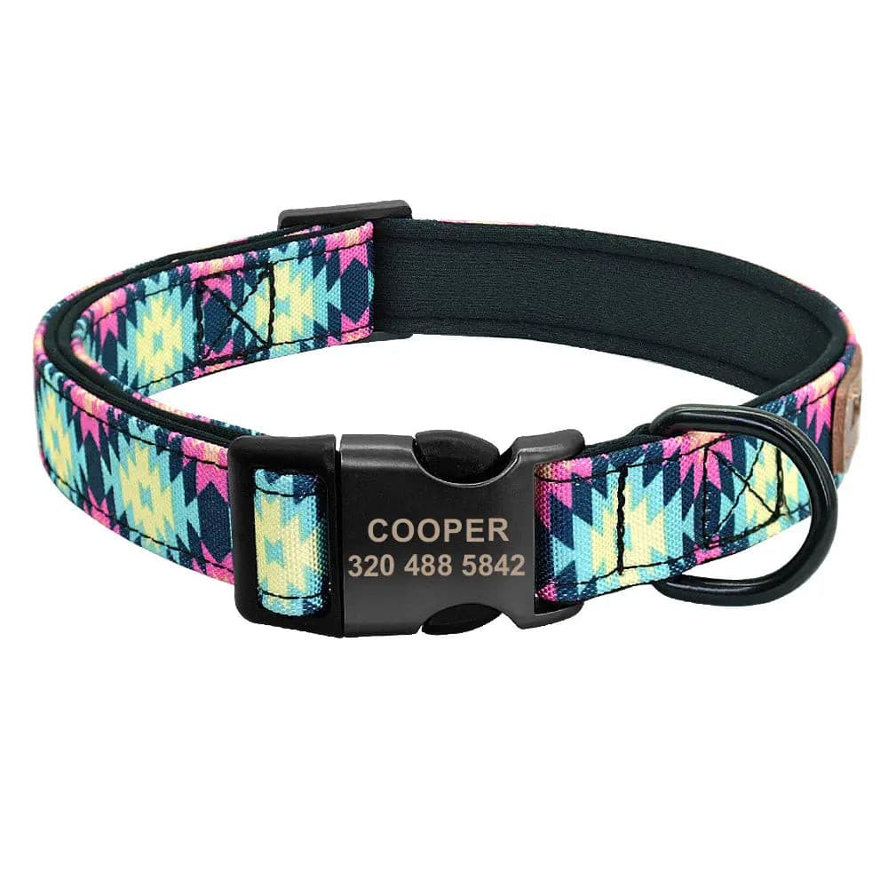 The perfect dog collar for on-the-go pups! Personalize Dog Collar | Add your Pets Name and Phone for their Safe Return Home.