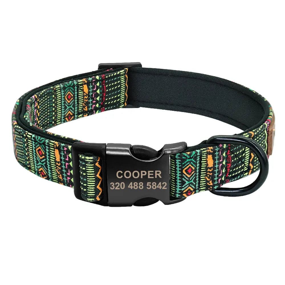 The perfect dog collar for on-the-go pups! Personalize Dog Collar | Add your Pets Name and Phone for their Safe Return Home.