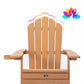 Adirondack Chair  Classic Design Pullout Ottoman-Handy Cup Holder-Folding.