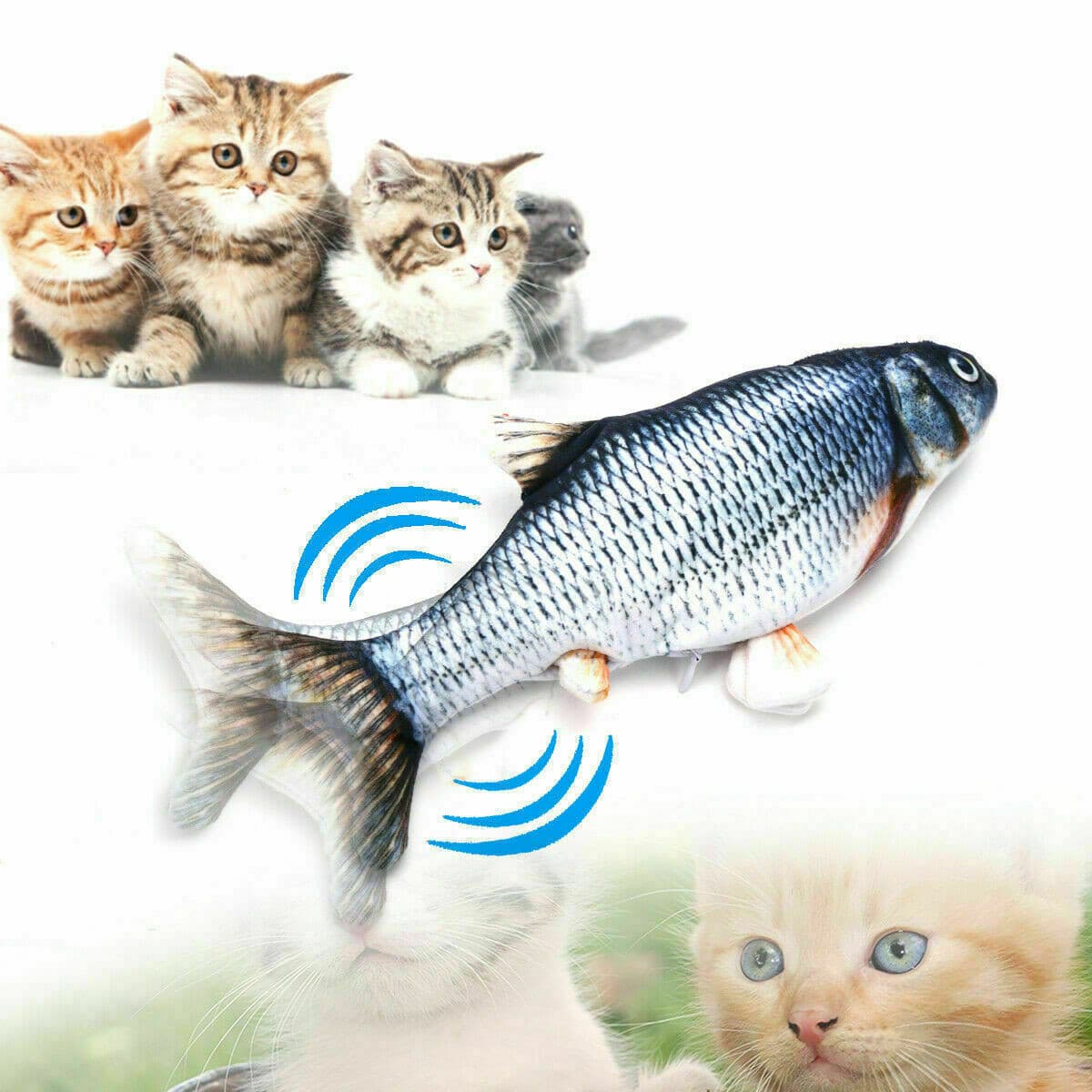 Electric Fish Cat Toy | Realistic Interactive Jumping Dancing Kitten Toy | USB Chargeable.