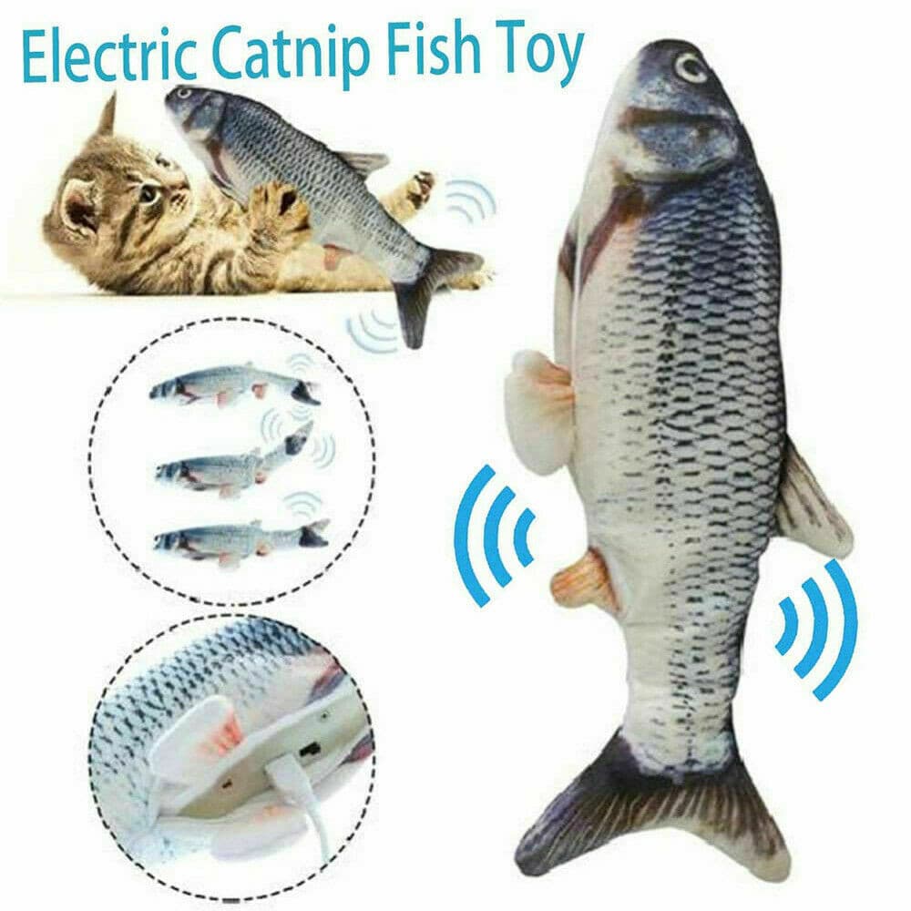 Electric Fish Cat Toy | Realistic Interactive Jumping Dancing Kitten Toy | USB Chargeable.
